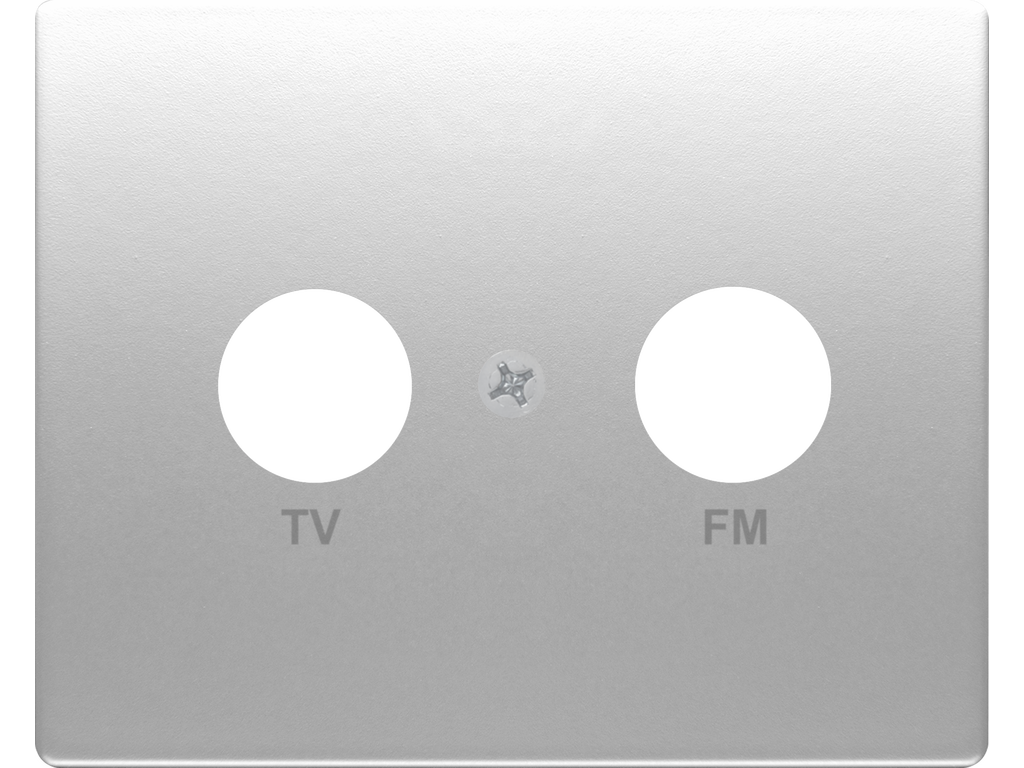 Mega, tapa toma tv-fm aluminio fusion