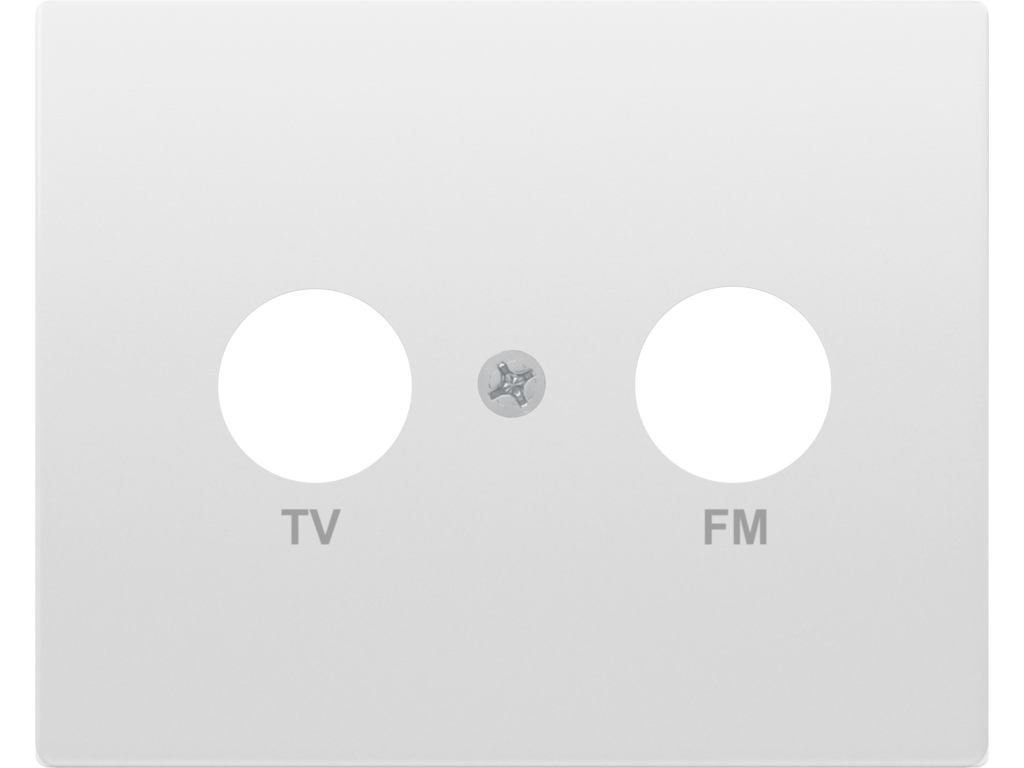 Mega, tapa toma tv-fm blanco perla mabe