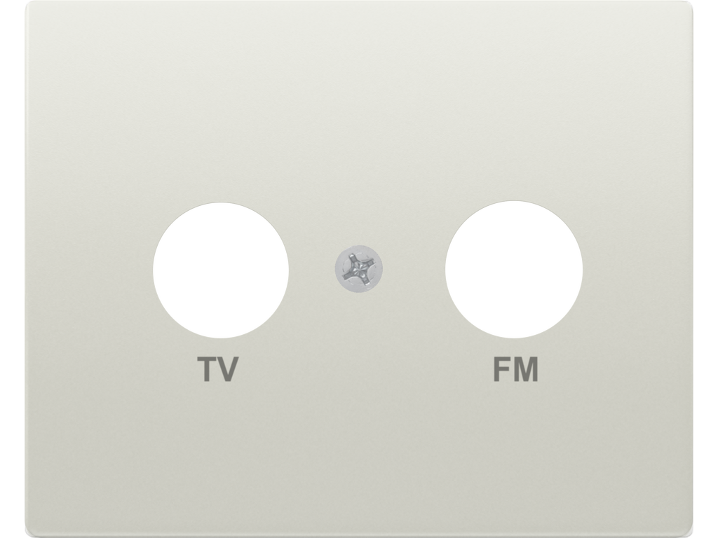 Mega, tapa toma tv-fm blanco satin