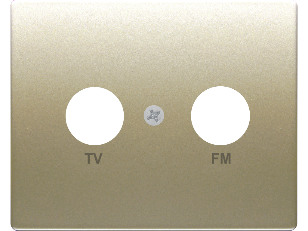 Mega, tapa toma tv-fm dorado malta