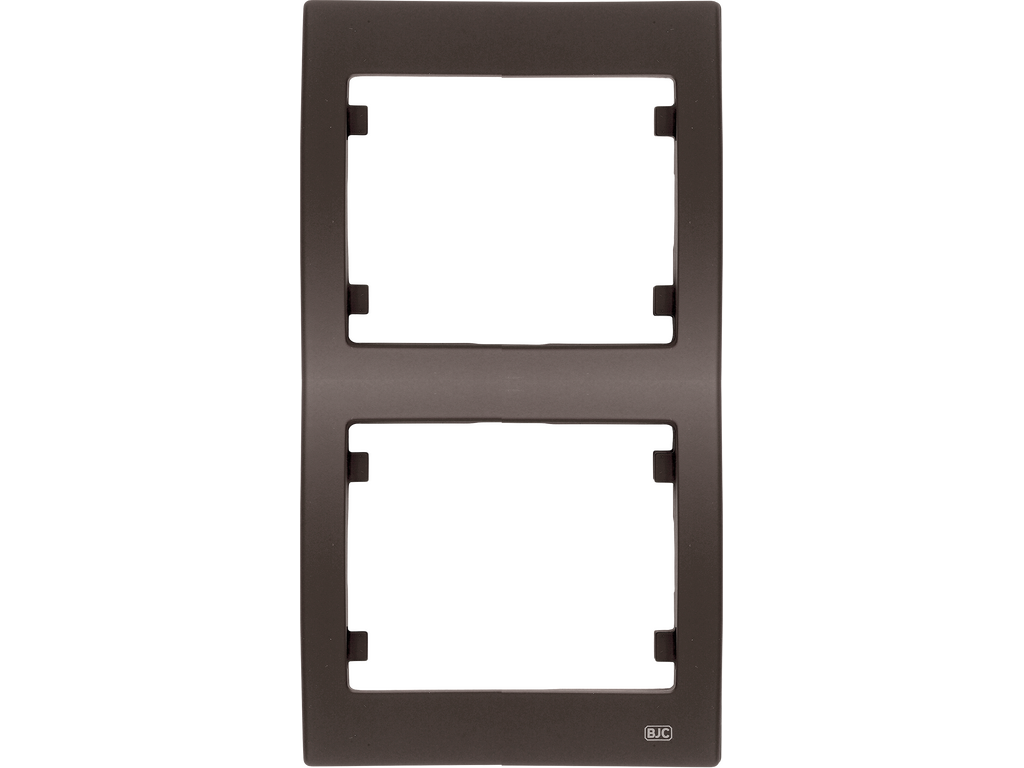 Iris, marco 2 elementos vertical, chocolate