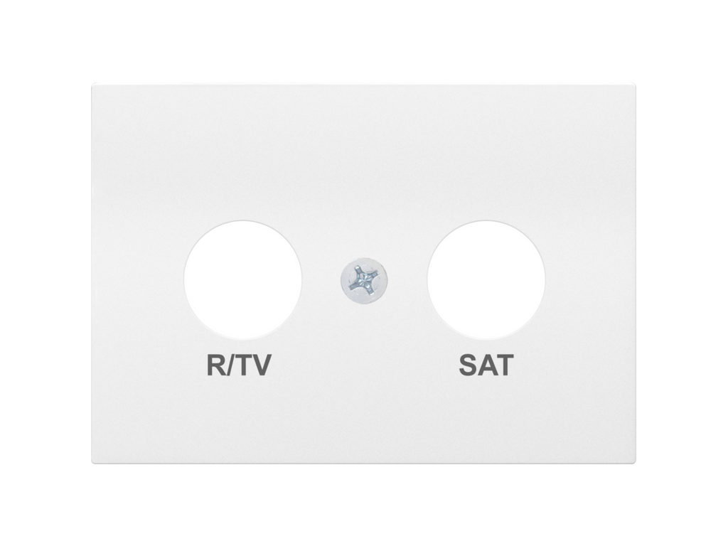 Coral, tapa r/tv-sat, blanco