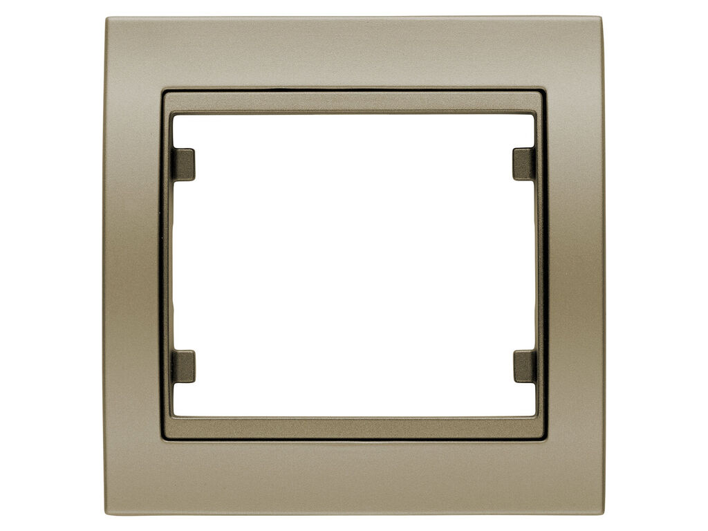 Mega, marco de 1 elemento horizontal-vertical, bronce niebla