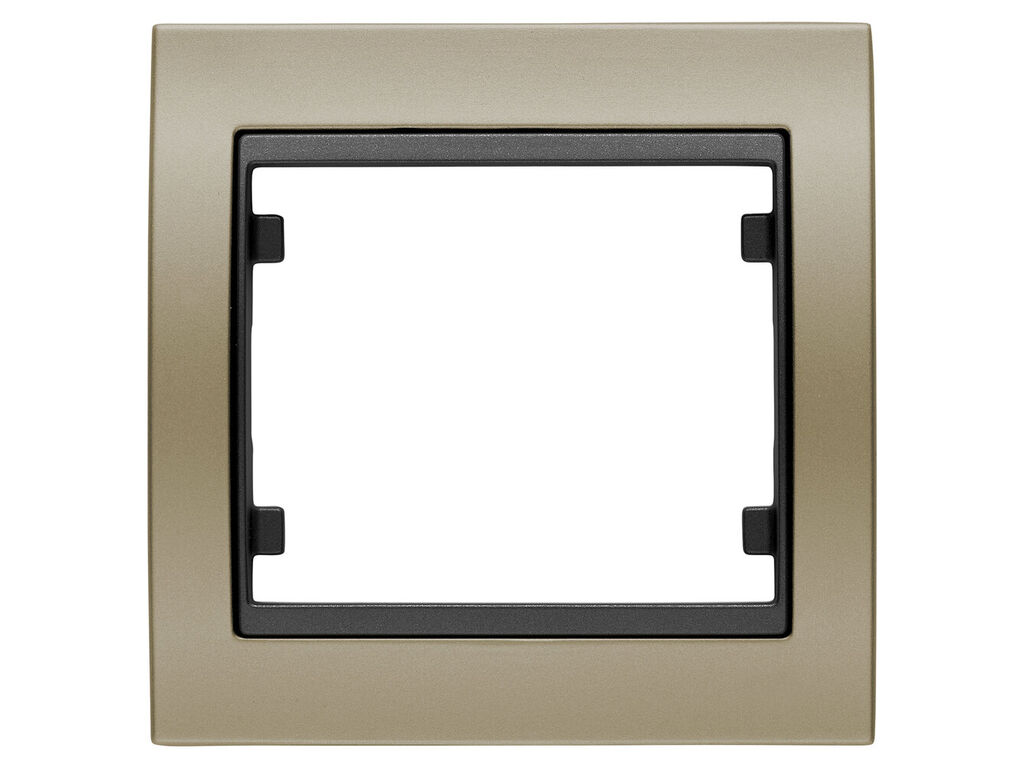 Mega, marco de 1 elemento horizontal-vertical, bronce niebla cosso