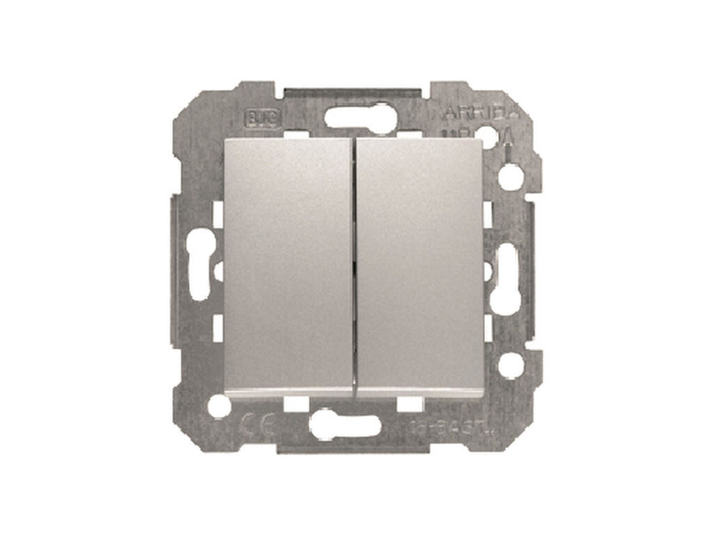 Viva, pulsador de persianas, plata luna