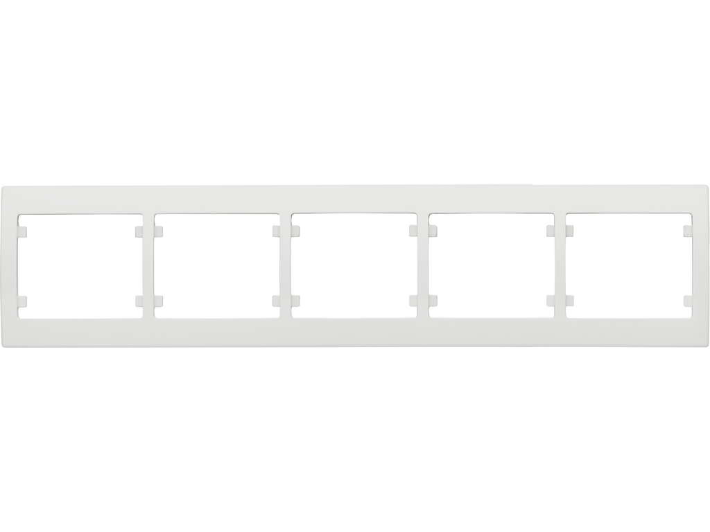 Iris, marco 5 elementos horizontal, blanco polar