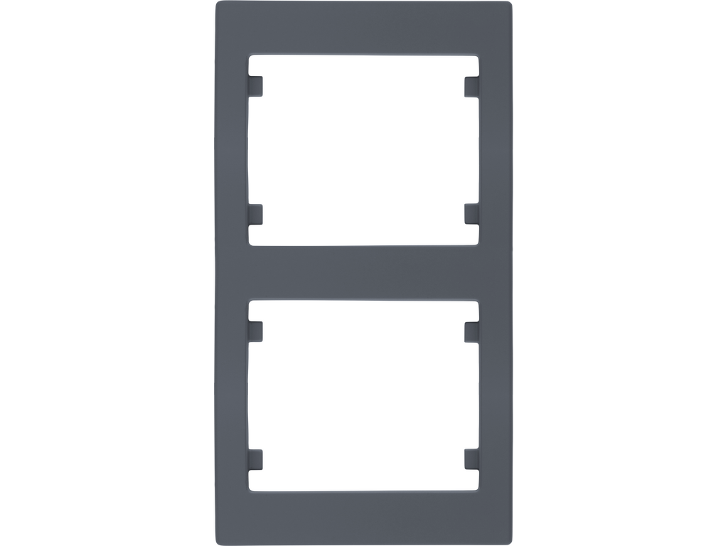 Iris, marco 2 elementos vertical, acero neptuno