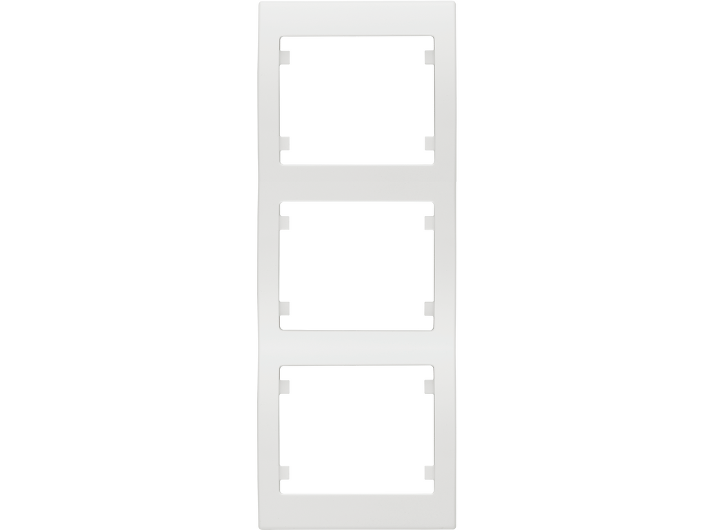 Iris, marco 3 elementos vertical, blanco polar