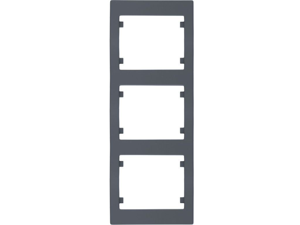 Iris, marco 3 elementos vertical, acero neptuno