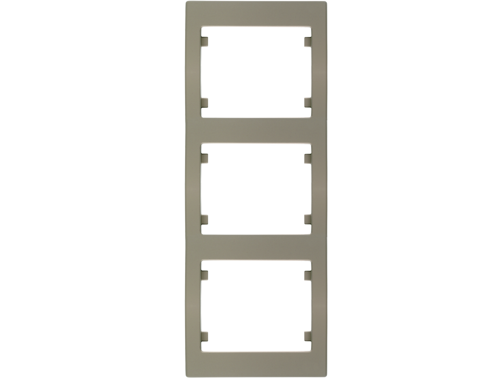 Iris, marco 3 elementos vertical, beige cemento