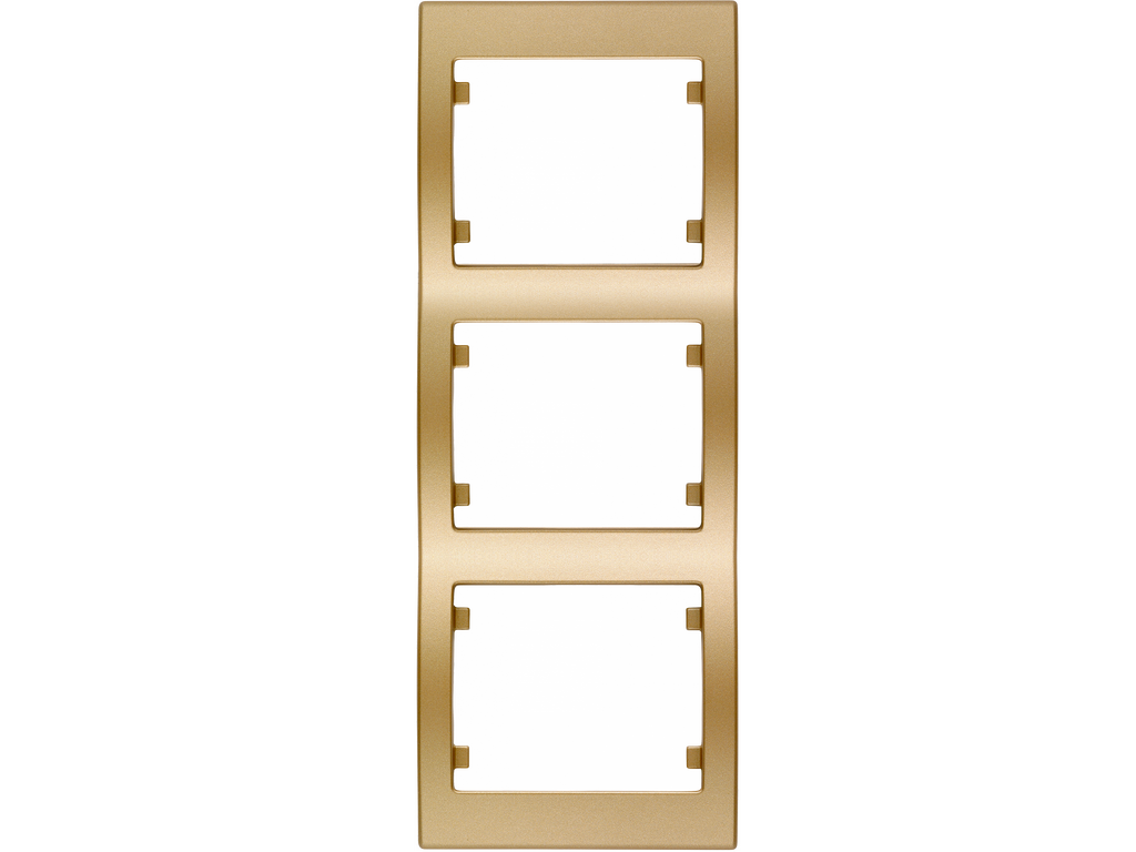 Iris, marco 3 elementos vertical, dorado odisea