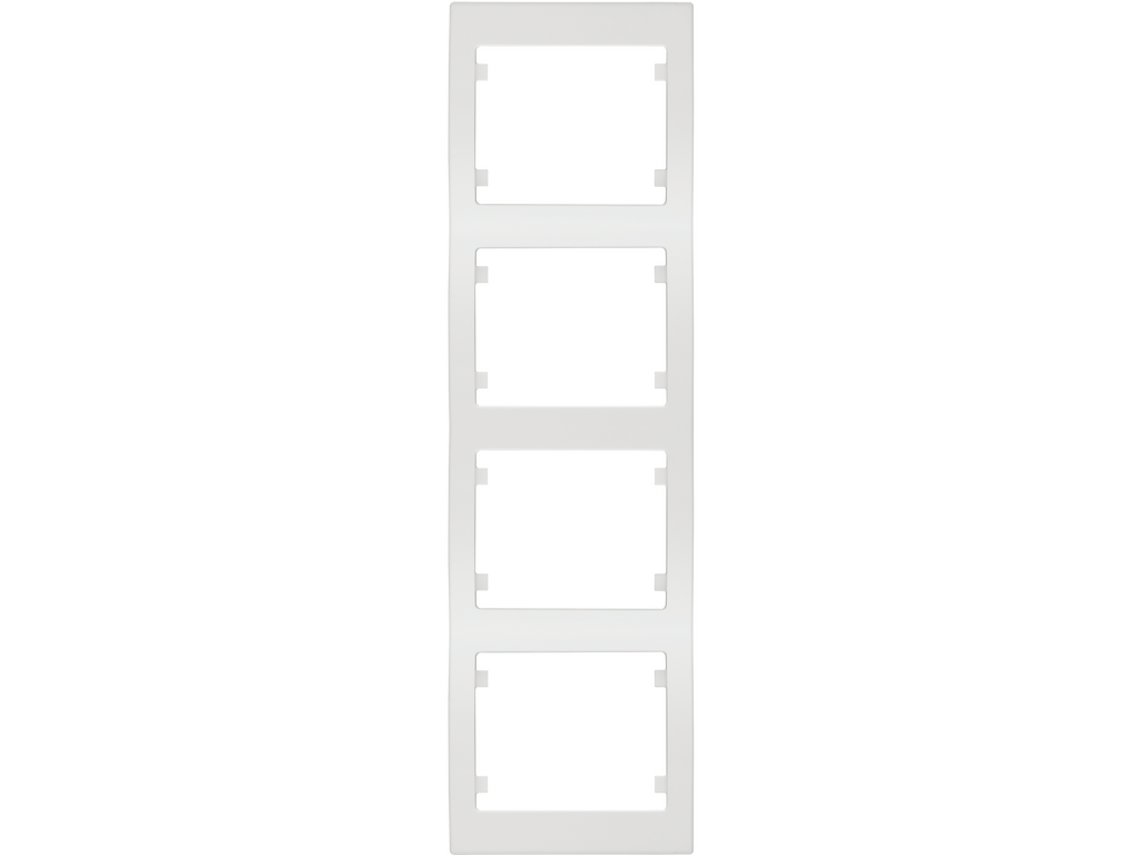 Iris, marco 4 elementos vertical, blanco polar