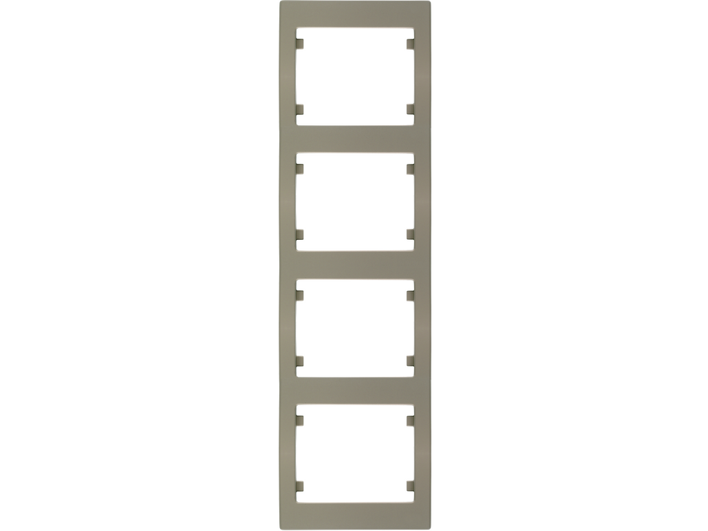 Iris, marco 4 elementos vertical, beige cemento