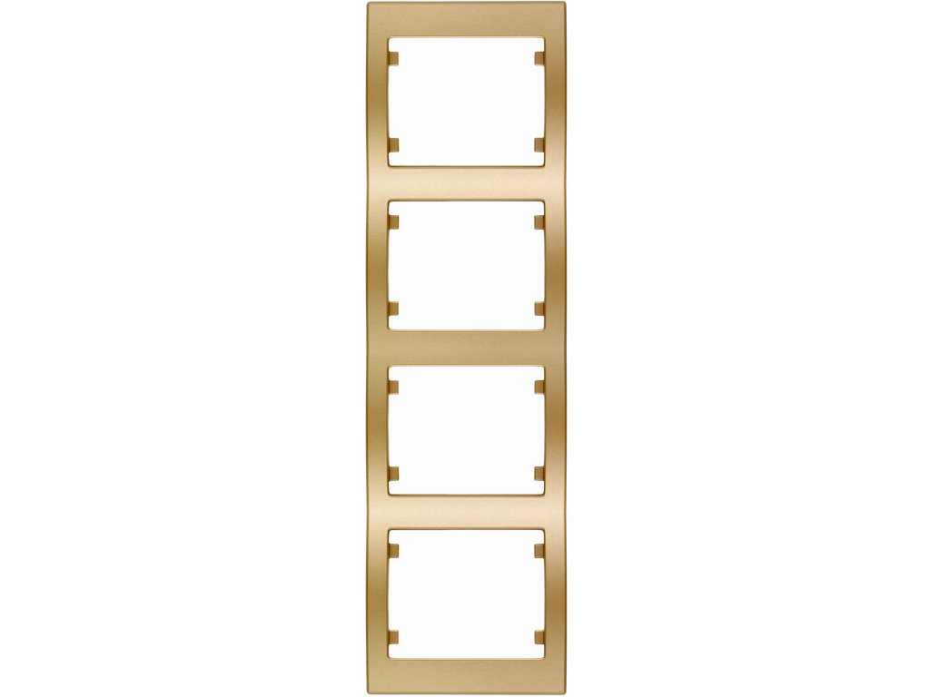 Iris, marco 4 elementos vertical, dorado odisea