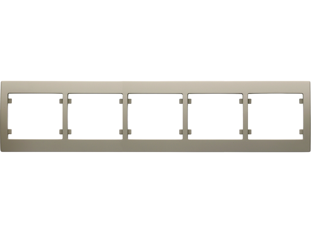 Iris, marco 5 elementos horizontal, beige cemento