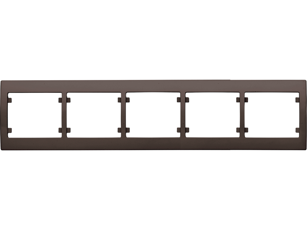 Iris, marco 5 elementos horizontal, chocolate