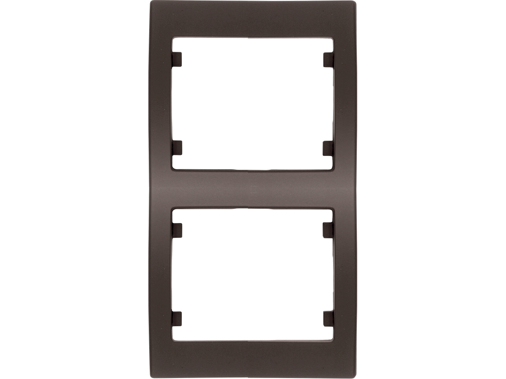 Iris, marco 2 elementos vertical, chocolate