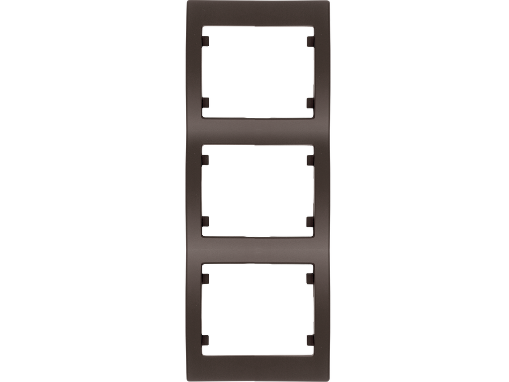 Iris, marco 3 elementos vertical, chocolate