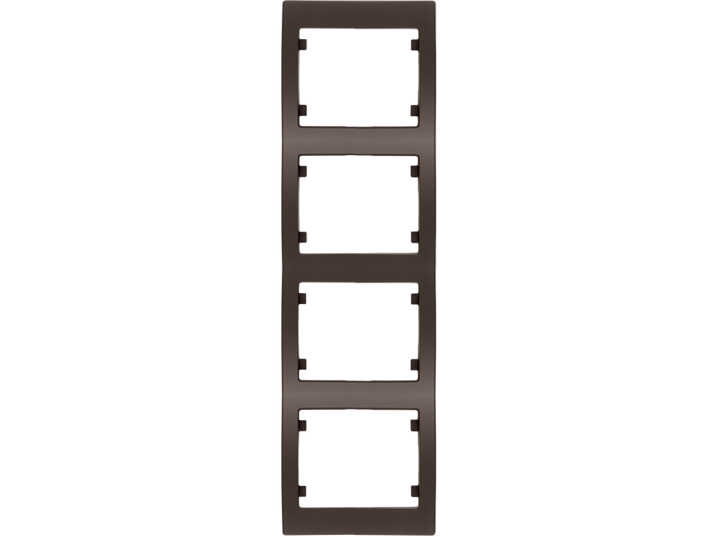 Iris, marco 4 elementos vertical, chocolate