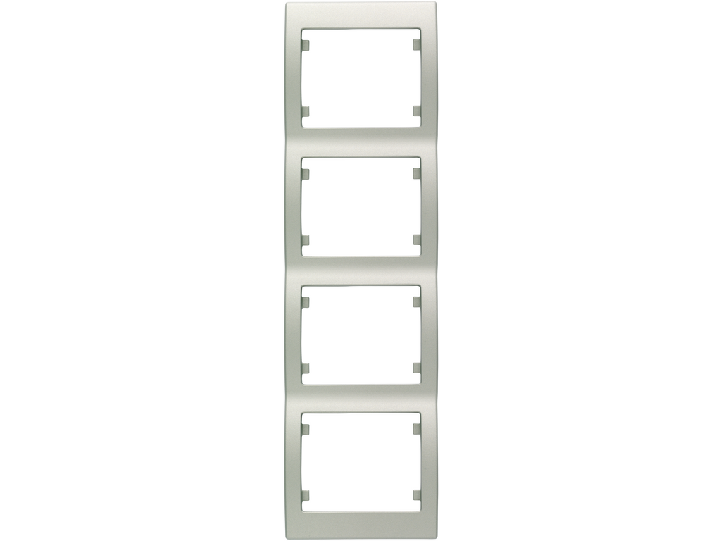 Iris, marco 4 elementos vertical, aluminio mercurio