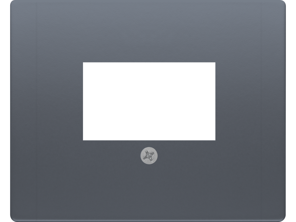 Iris, tapa conectores multimedia, acero neptuno