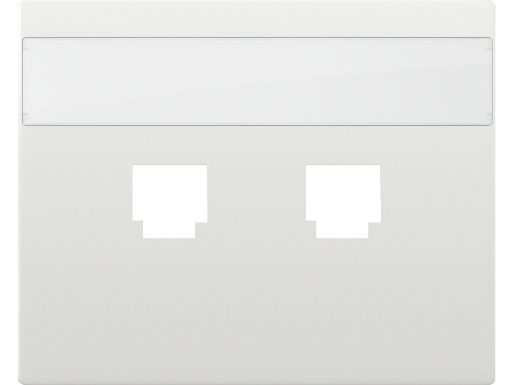 Tapa para 2 toma telefono con regulador inscripcion