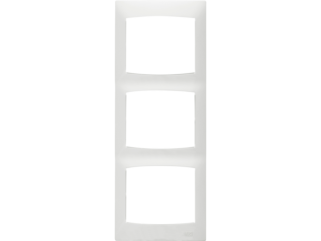 Coral, marco 3 elementos vertical sin bastidor, blanco