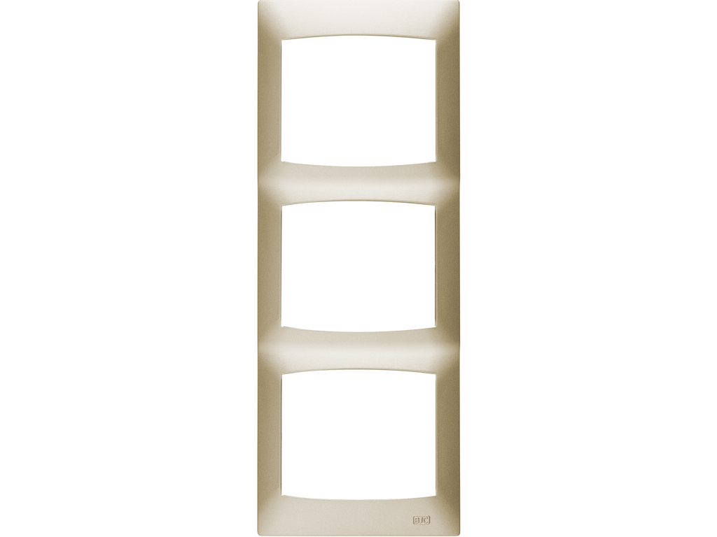 Coral, marco 3 elementos vertical sin bastidor, dorado perlado