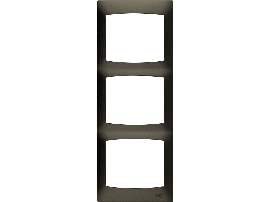 Coral, marco 3 elementos vertical sin bastidor, gris lava