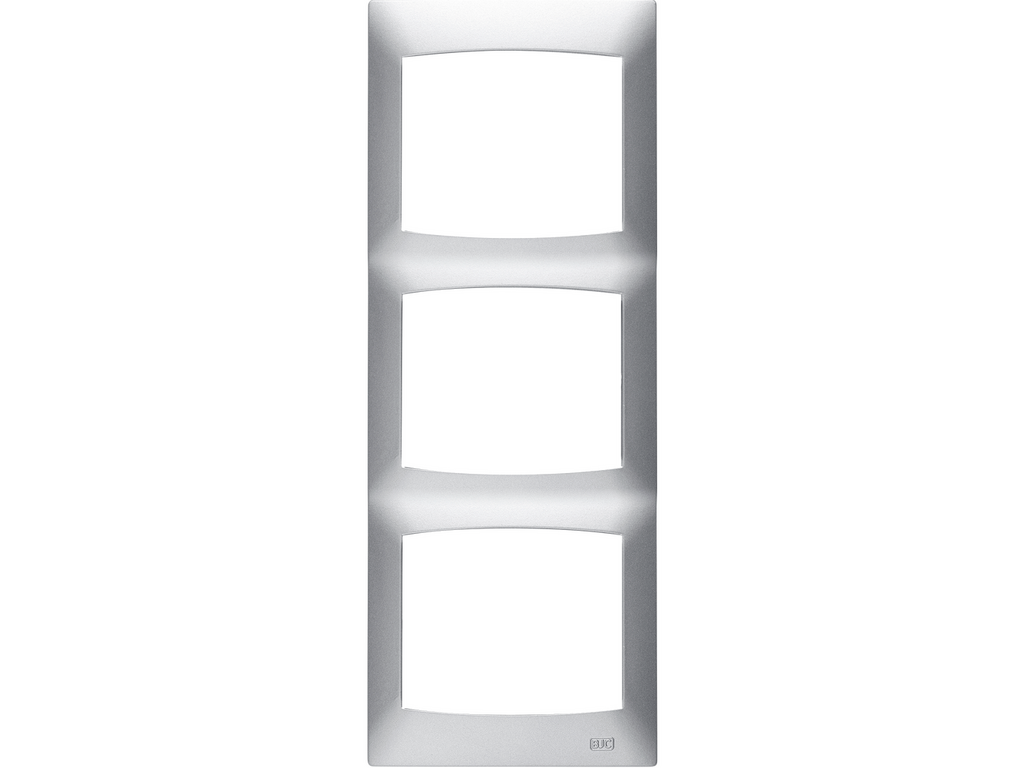 Coral, marco 3 elementos vertical sin bastidor, plata luna