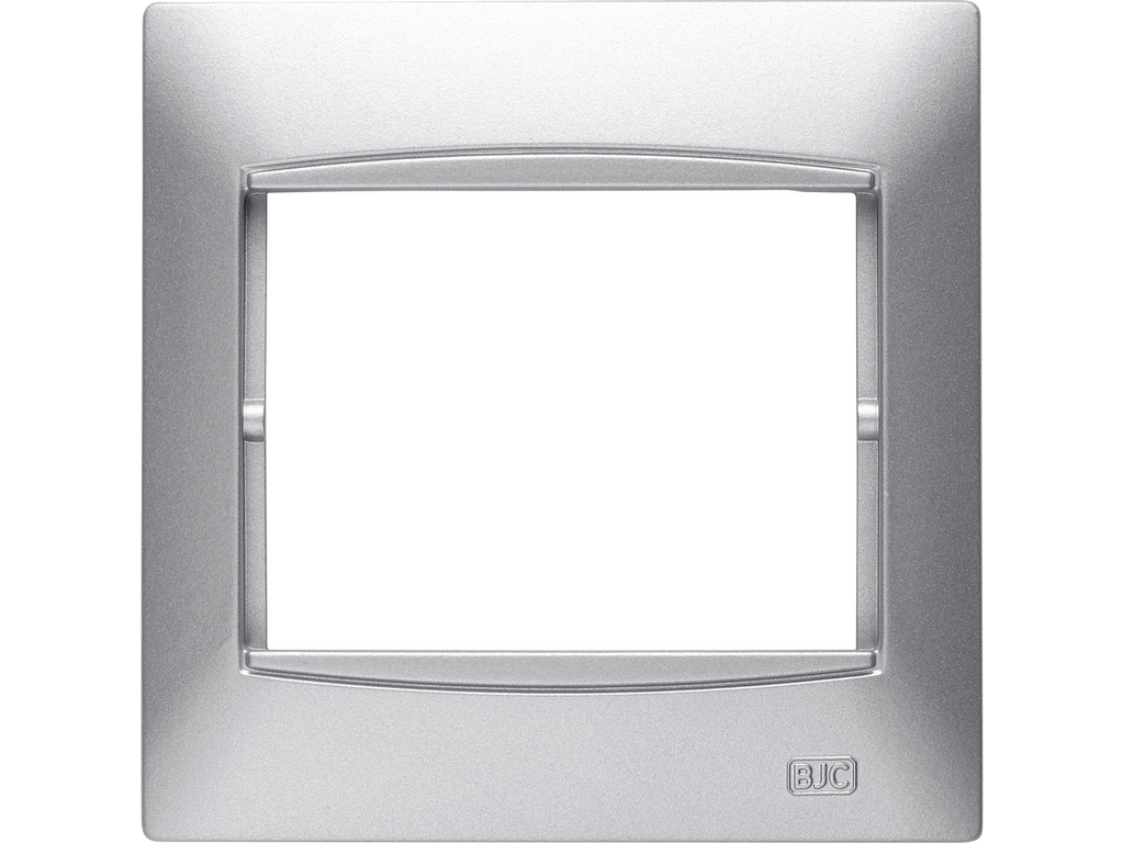 Coral, marco 1 elemento horizontal embellecedor integrado, sin bastidor plata luna