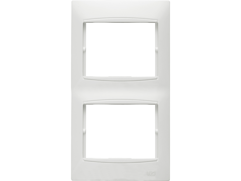 Coral, marco 2 elementos vertical embellecedor integrado, sin bastidor blanco