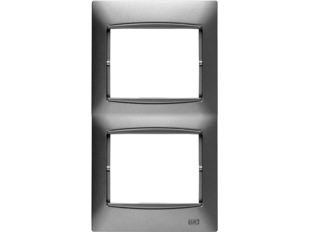 Coral, marco 2 elementos vertical embellecedor integrado, sin bastidor gris sombra