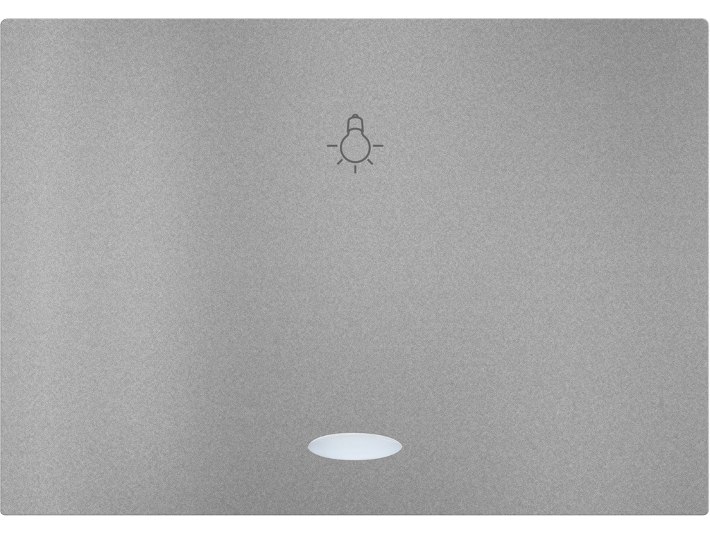 Coral, tecla pulsador luz con señalizador, plata luna