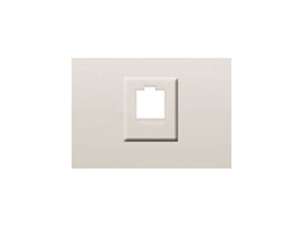 Coral, tapa toma telefono rj11 y conector rj45, blanco