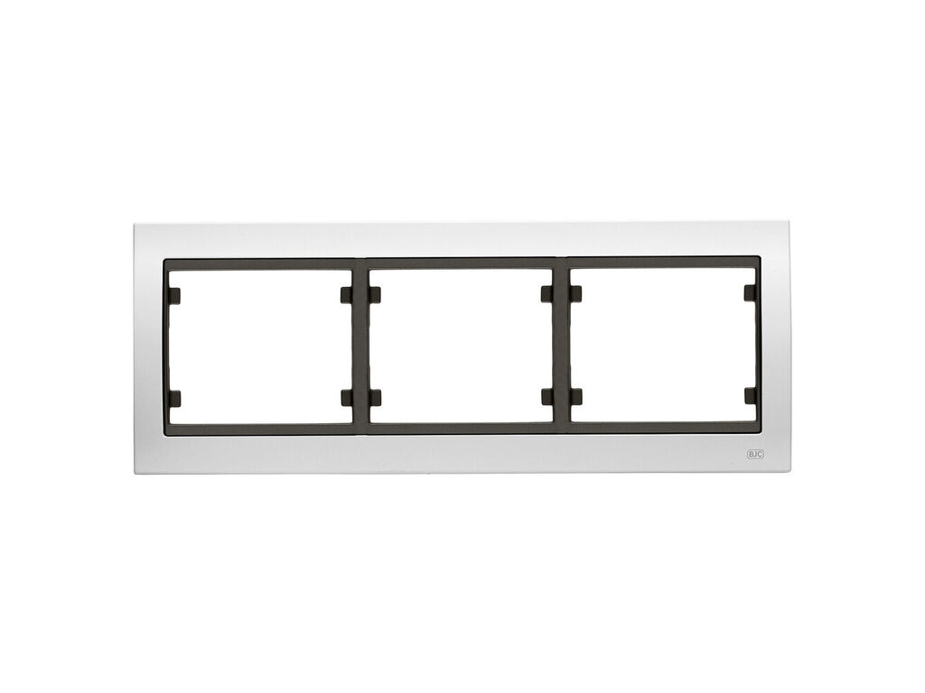 Mega, marco de 3 elementos horizontal, blanco perla mabe cosso