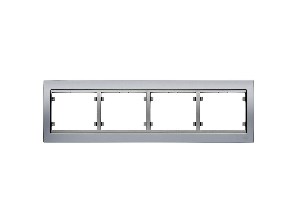 Mega, marco de 4 elementos horizontal, alumino prusia