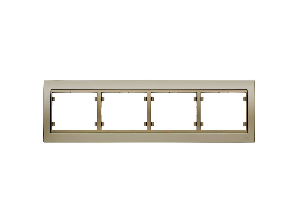 Mega, marco de 4 elementos horizontal, bronce niebla