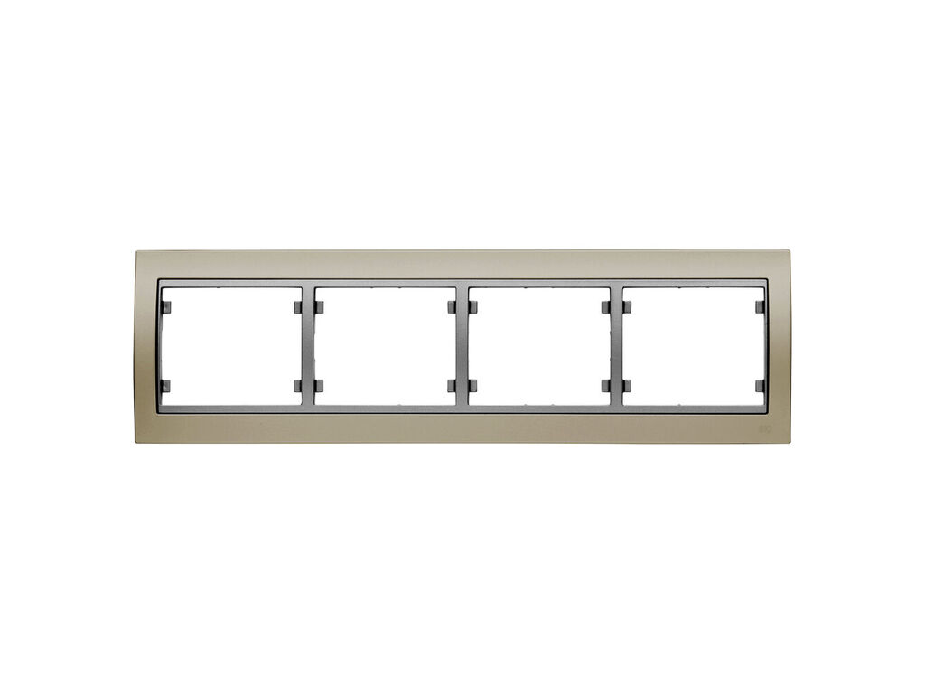 Mega, marco de 4 elementos horizontal, bronce niebla cosso