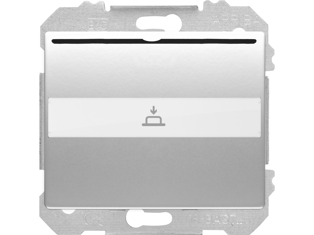 Mega, interruptor -conmutador tarjetero 1 microrruptor aluminio fusion 10 (1,5) a 250 v~ con lámpara