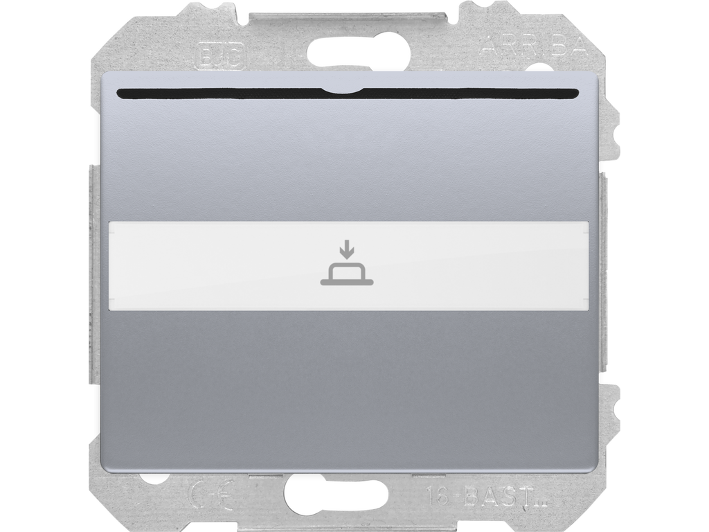 Mega, interruptor -conmutador tarjetero 1 microrruptor alumino prusia 10 (1,5) a 250 v~ con lámpara