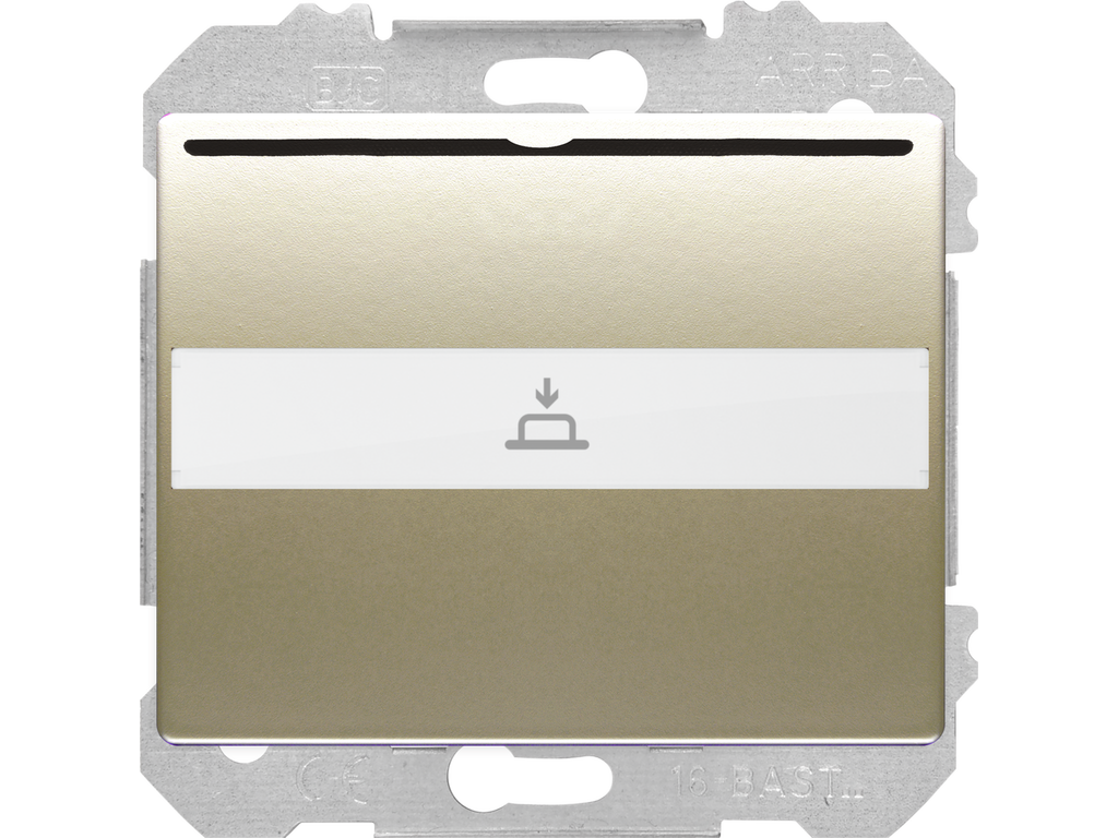 Mega, interruptor -conmutador tarjetero 1 microrruptor dorado malta 10 (1,5) a 250 v~ con lámpara i