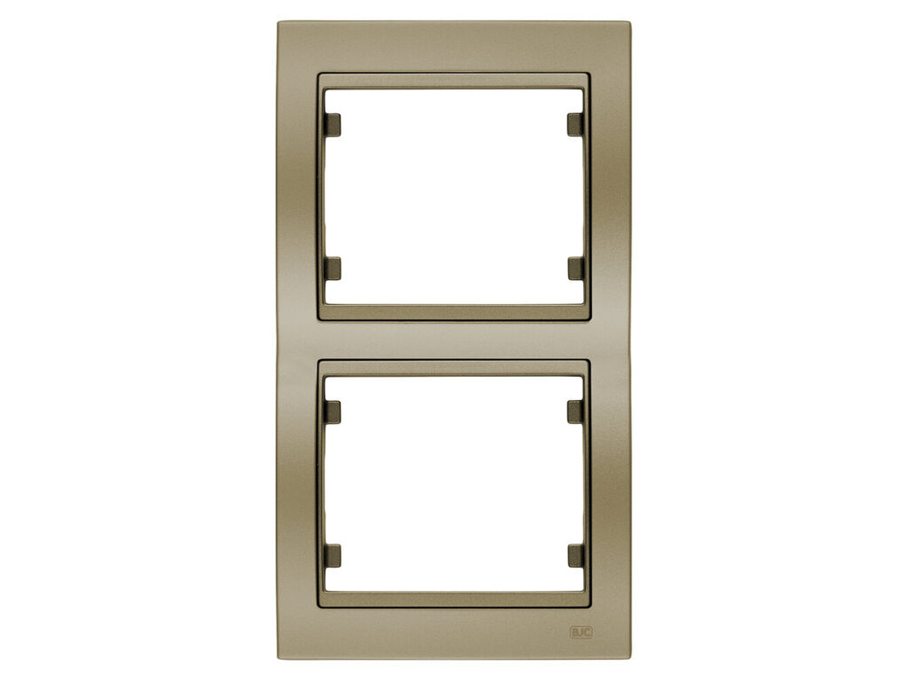 Mega, marco de 2 elementos vertical, bronce niebla