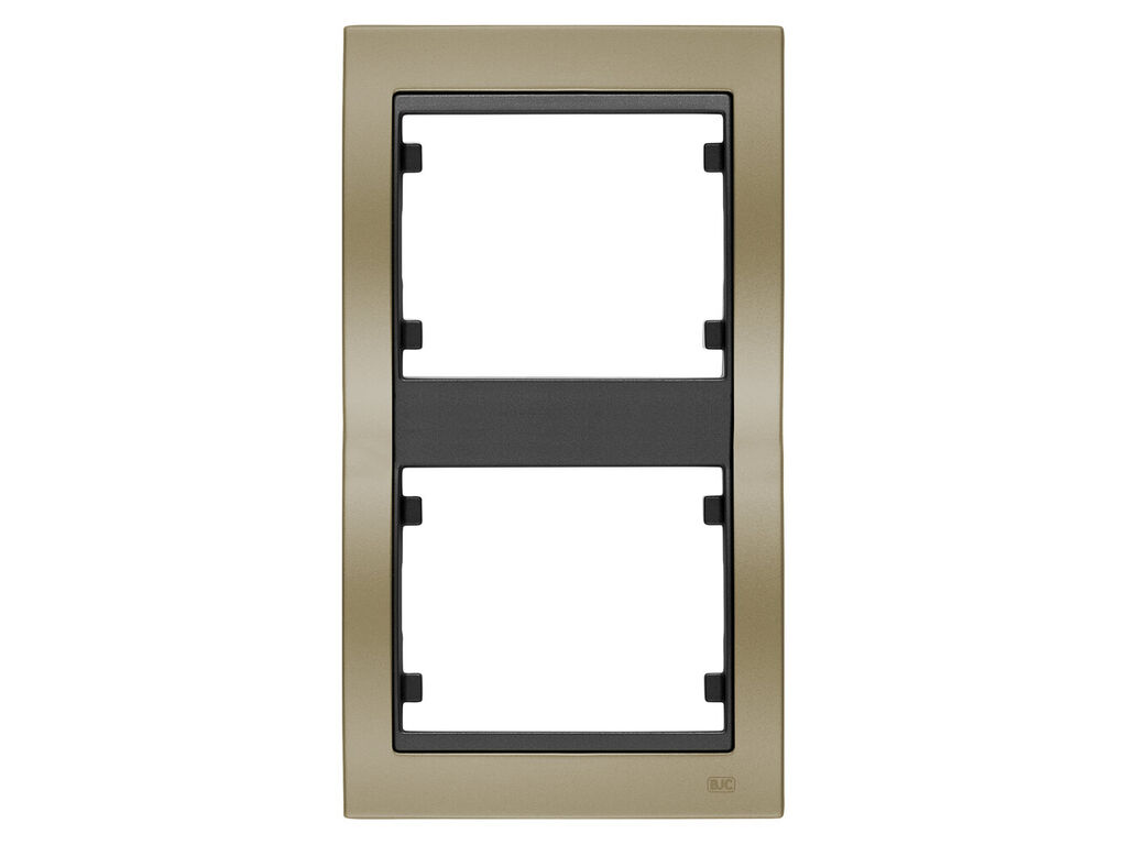 Mega, marco de 2 elementos vertical, bronce niebla cosso