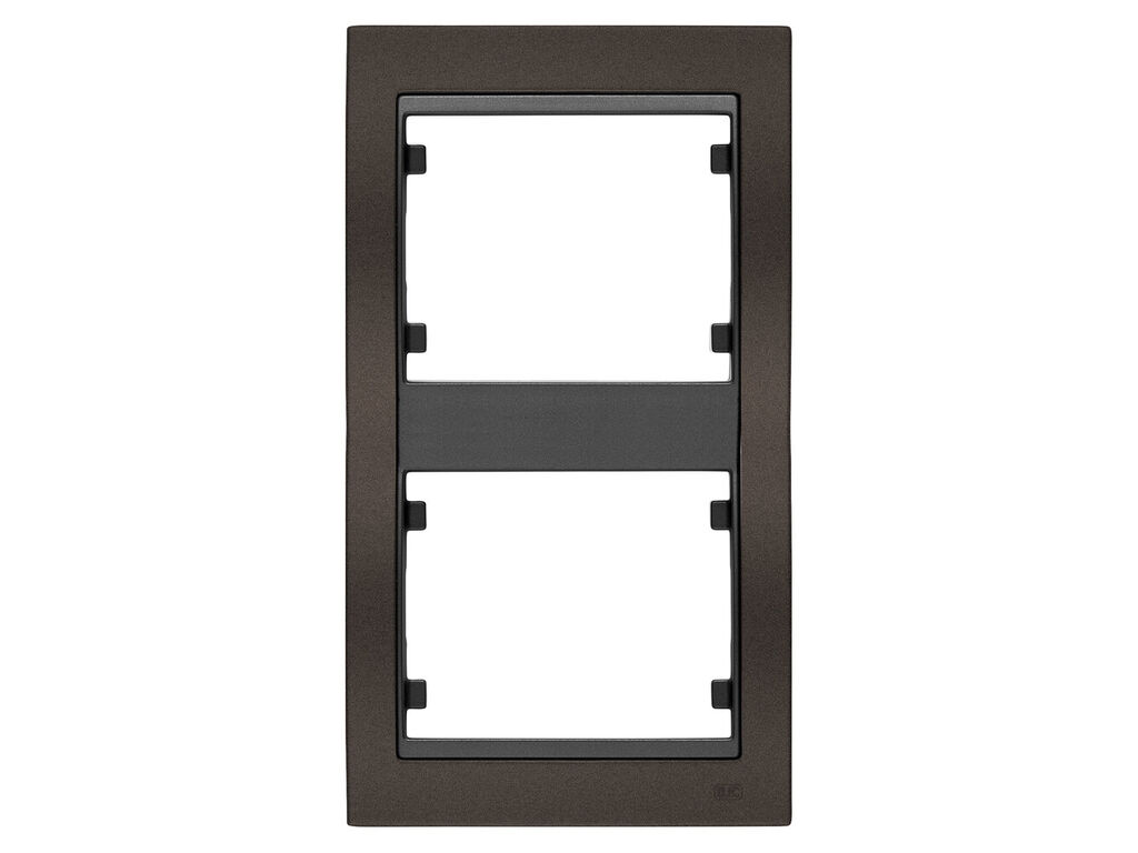 Mega, marco de 2 elementos vertical, marron mocca cosso