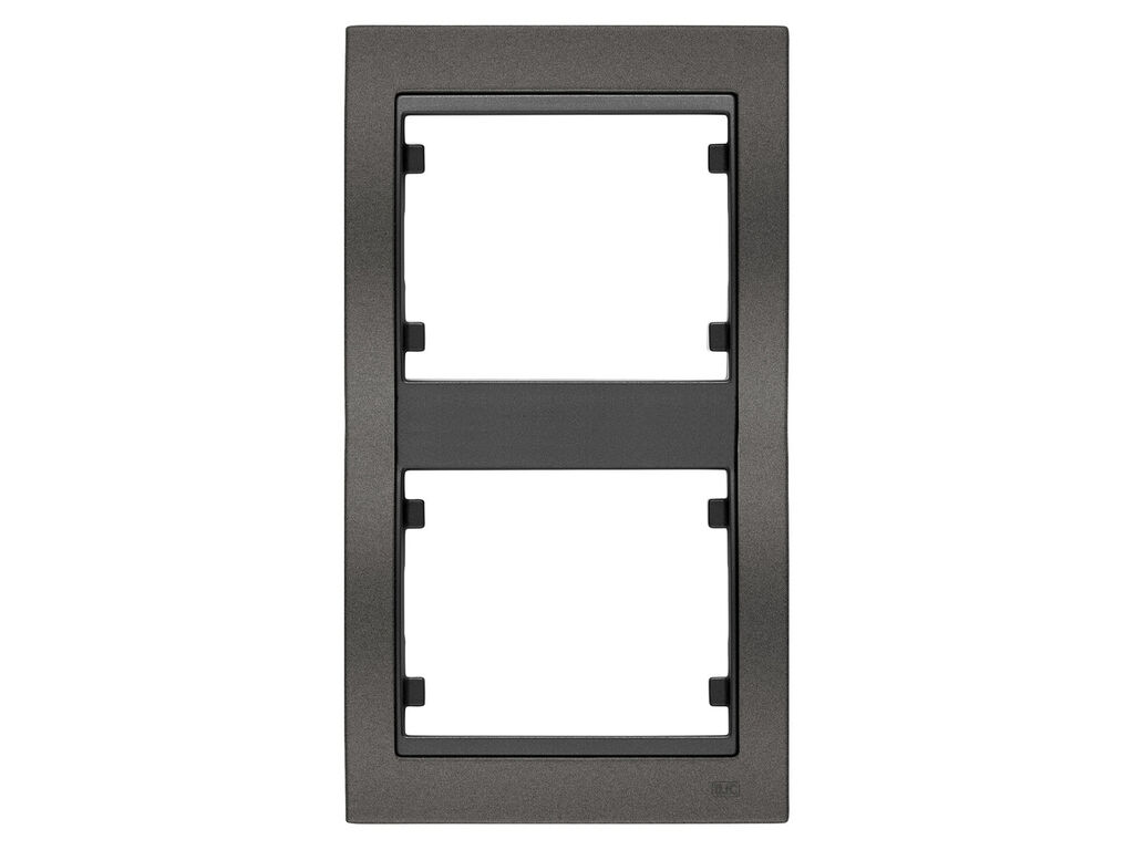 Mega, marco de 2 elementos vertical, negro ebano cosso