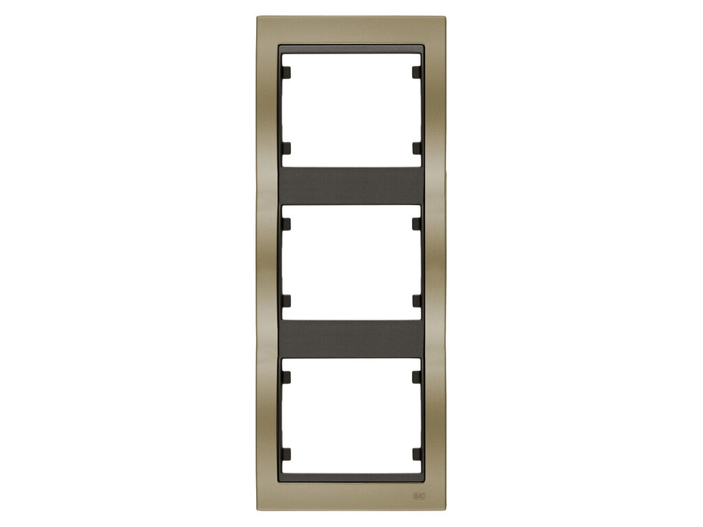 Mega, marco de 3 elementos vertical, bronce niebla cosso