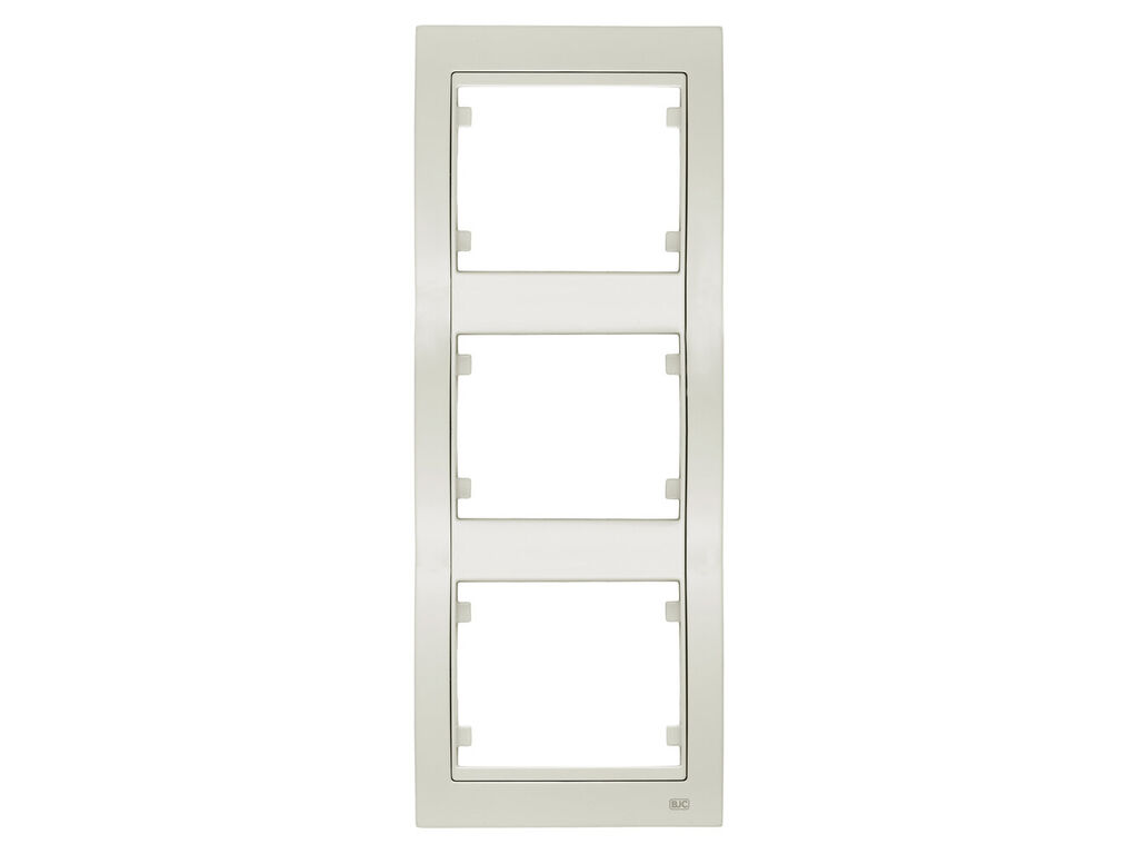 Mega, marco de 3 elementos vertical, blanco satin