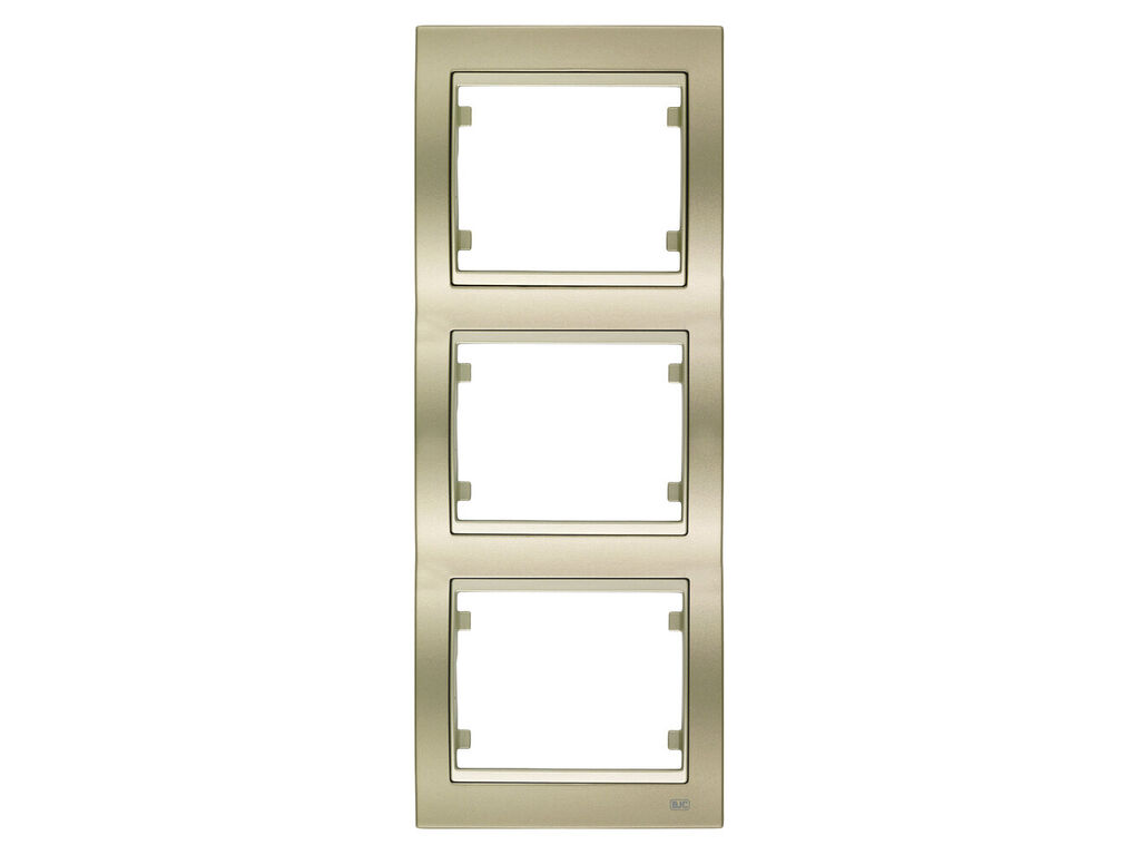 Mega, marco de 3 elementos vertical, dorado malta