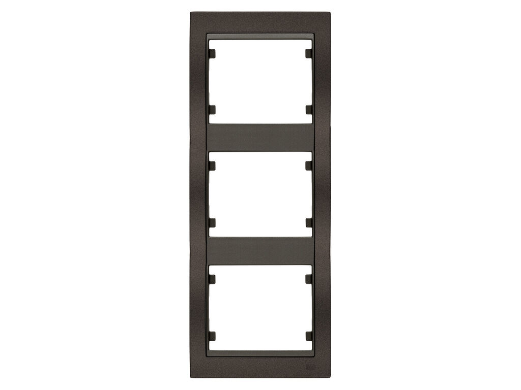 Mega, marco de 3 elementos vertical, marron mocca cosso